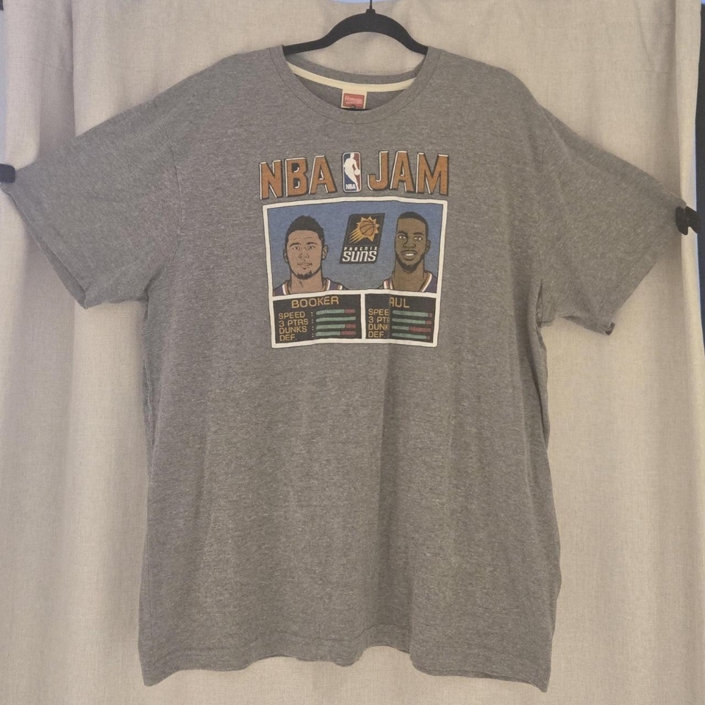 NBA Homeage Gray tshirt XXL Phoenix SunsJam Devin Booker Vs Chris Paul